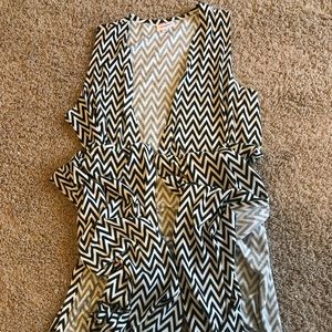 Lularoe Joy - dark green and white